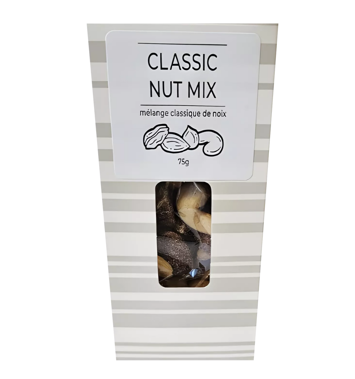 Classic Premium Nuts Canada  Mix Stripe Box 75g image 0