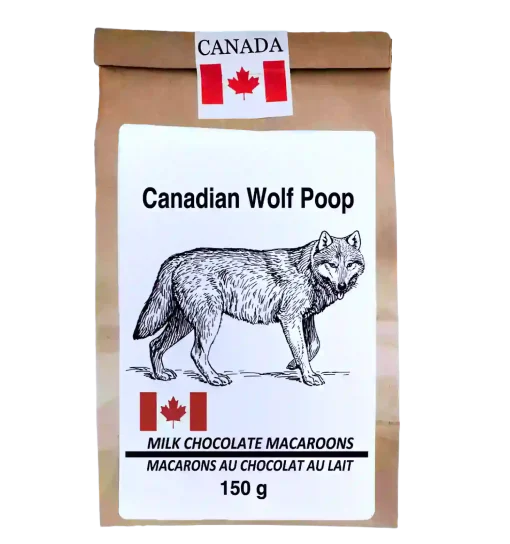 Canada-wolf-poop-kraft-bag-1 Canadian Wolf Poop