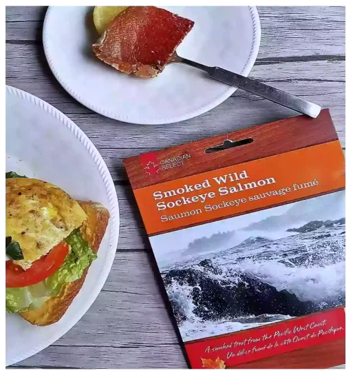 Smoked Wild-Sockeye-Salmon4oz Smoked Wild Sockeye Salmon 4oz