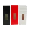 Custom packaging box with window in three colours: Vibrant Red, Subtle Stripe, and Classic Black.