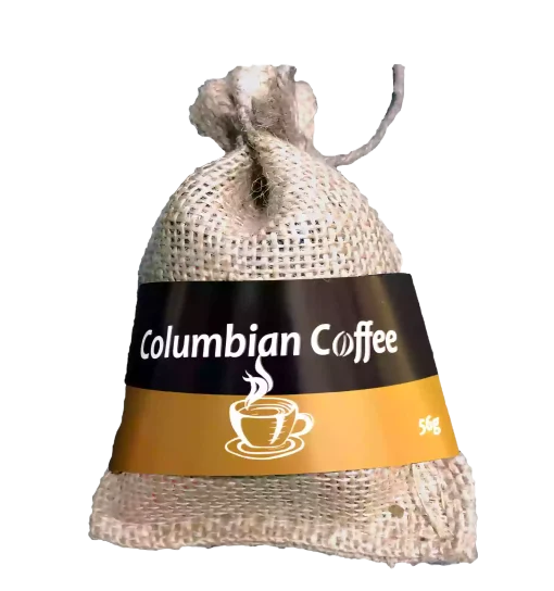 burlap-sack-columbian-coffee-56g-1 Premium 100% Columbian coffee beans - full-bodied medium roast, sustainably sourced and artfully roasted in Canada
