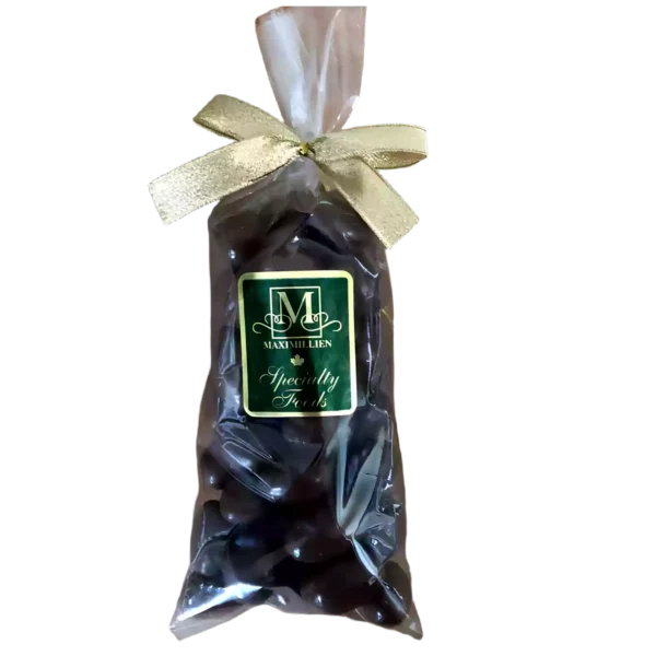 Chocolate Covered Almonds with Gold Bow