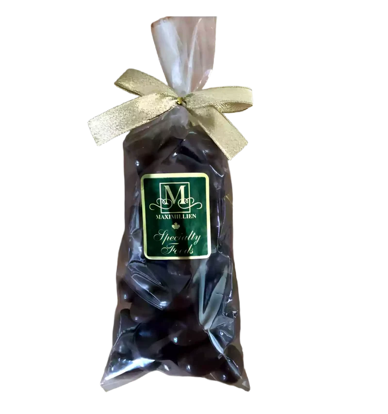 Chocolate Covered Almonds with Gold Bow