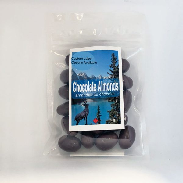 Chocolate Almonds Clear Flat Pouch