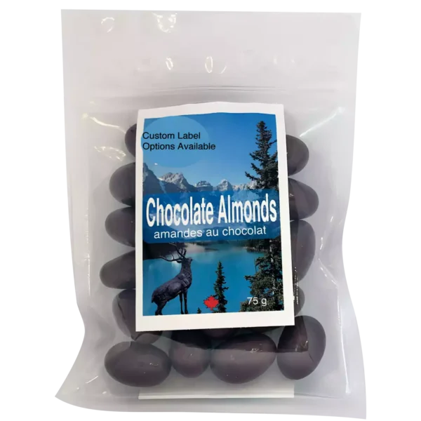 Chocolate Almonds Clear Flat Pouch
