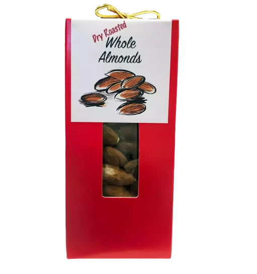 Premium dry-roasted almonds in red gift box, 75 g