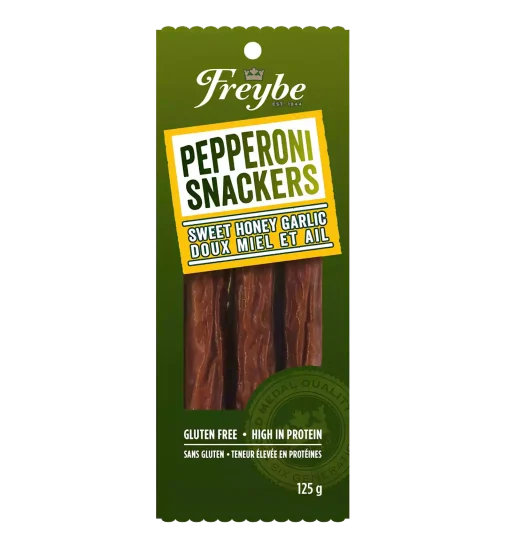 freybe-honey-garlic-pepperoni-1 Freybe Pepperoni Sweet Honey Garlic 16ct/125g