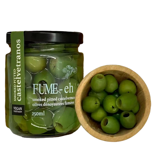 Smoked Olives Gourmet Pitted 12ct/250ml