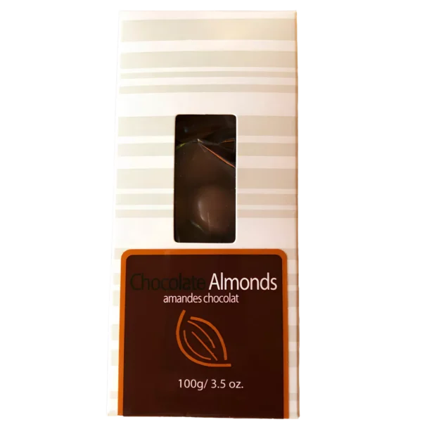 Chocolate Covered Almonds 100g Stripe box