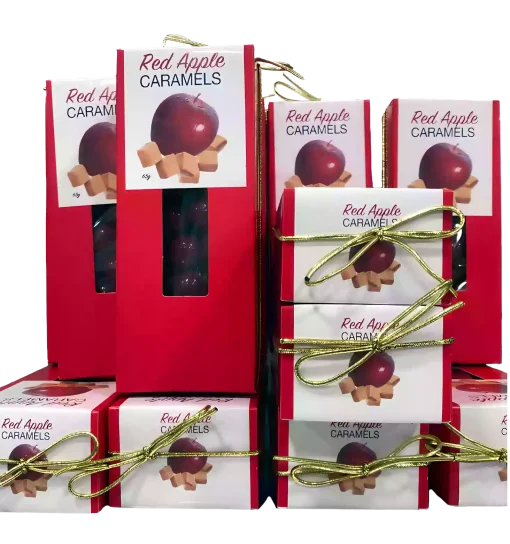 red-apple-caramel-custom-1 Box with Window-Three Great Choices