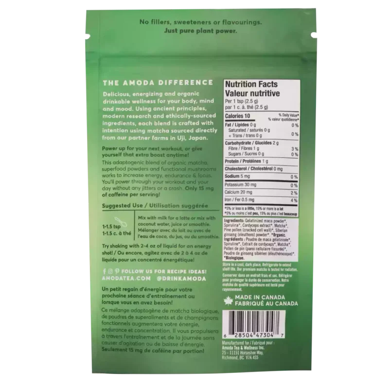 Amoda Matcha Energy Blend– 85 g | 3 oz