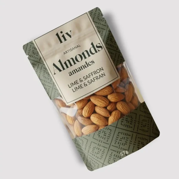 Liv | Lime & Saffron Almonds (57g)