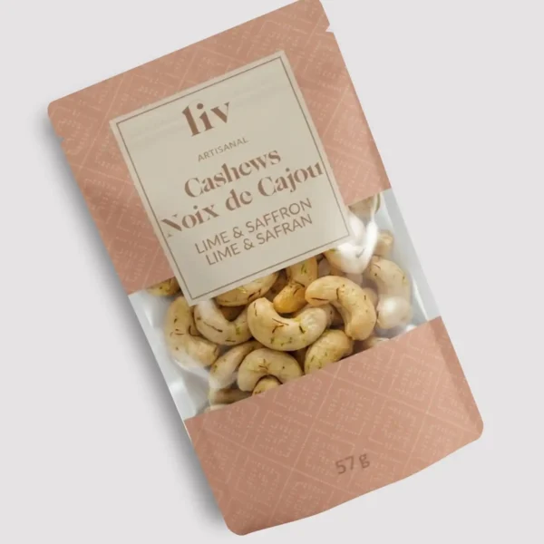 Lime & Saffron Cashews (57g)